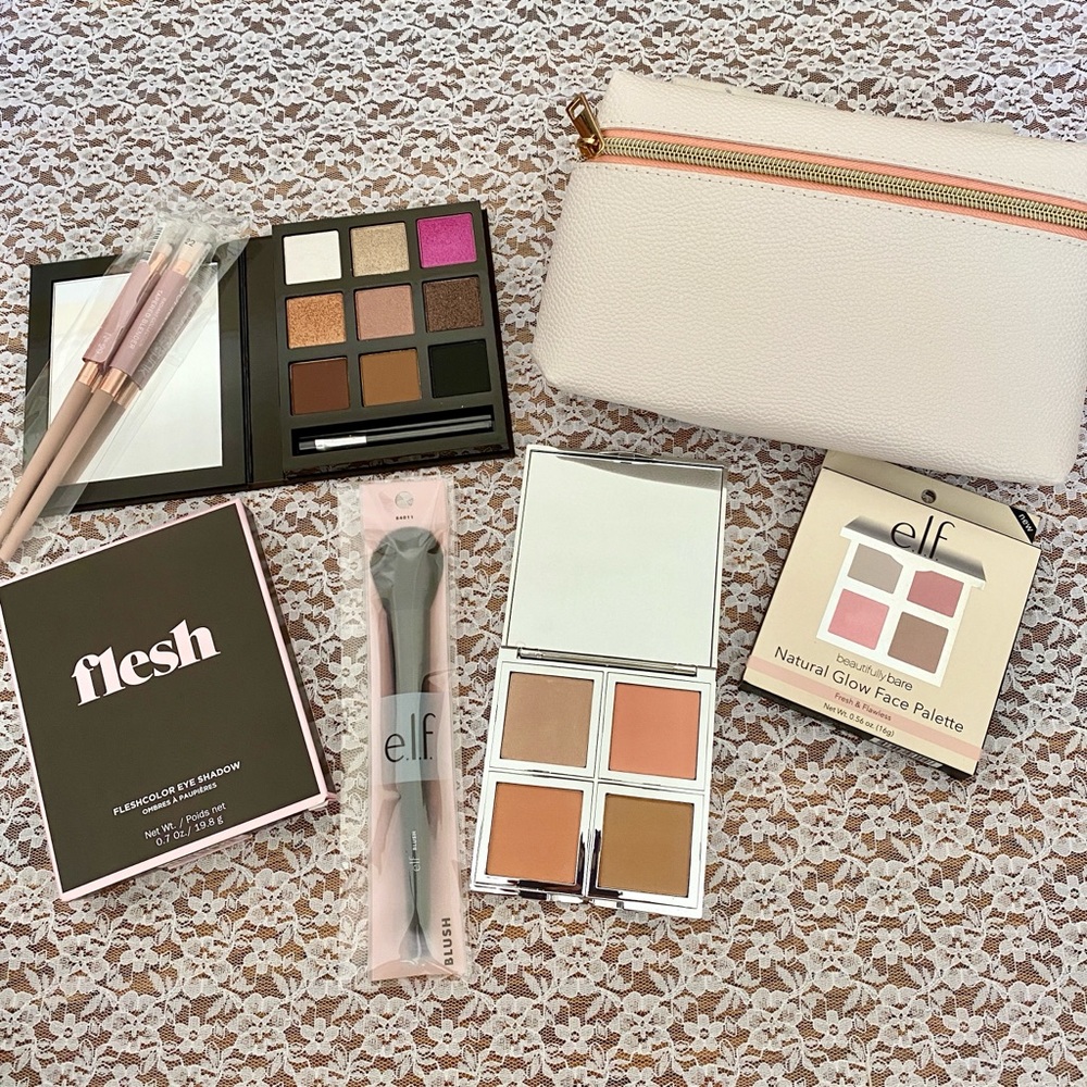 Neutral and Naked Eyes and Face Beauty Bag